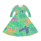 Women's Long Sleeve Dance Dress Butterfly Dance