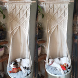 Cat Swing Bed  Boho Style Handmade Cotton Robe Cozy Swinging Bed For Your Cat.