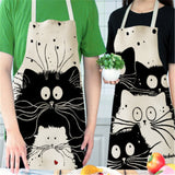 Cat Lovers Cute Cat Print Kitchen Aprons For The Awesome cook