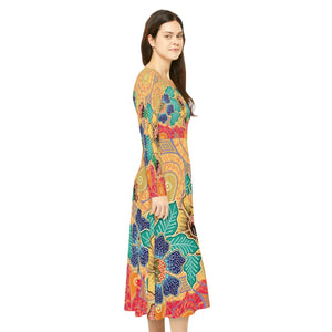 Women's Long Sleeve Dance Dress Wearing My Art