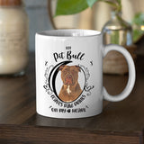 Pit Bull- My Pit Bull Leaves Paw Prints On My Heart White Coffee Mug
