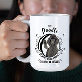 Poodle- My Poodle-Leaves Paw Prints On My Heart White Coffee Mug