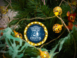Gnoming Home For Christmas - Ceramic Round Ornament