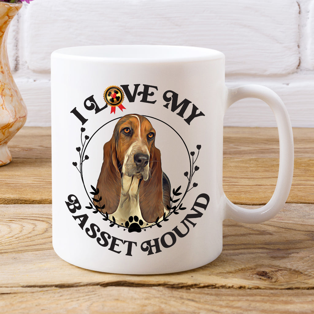 Basset Hound-I Love My Basset Hound  White  Coffee Mug