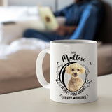 Maltese- My Maltese Leaves Paw Prints On My Heart White Coffee Mug
