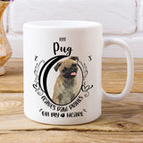 Pug- My Pug Leaves Paw Prints On My Heart White Coffee Mug
