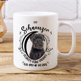 Schnauzer- My Schnauzer Leaves Paw Prints On My Heart White Coffee Mug