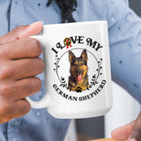 I Love My German Shepherd White Coffee Mug