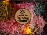 The Magic of Christmas - Wood Slice - Ceramic Round Ornament