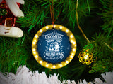 Gnoming Home For Christmas - Ceramic Round Ornament