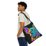 French Bulldog Art Adjustable Tote Bag with Zipper