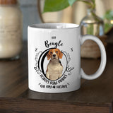 Beagle- My Beagle Leaves Paw Prints On My Heart White Coffee Mug