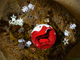 Dachshund Through The Snow - Ceramic Round Ornament