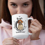 Beagle- My Beagle Leaves Paw Prints On My Heart White Coffee Mug