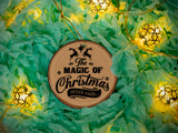The Magic of Christmas - Wood Slice - Ceramic Round Ornament