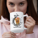 Yorkie- My Yorkie Leaves Paw Prints On My Heart White Coffee Mug