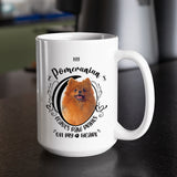 Pomeranian- My Pomeranian Leaves Paw Prints On My Heart White Coffee Mug