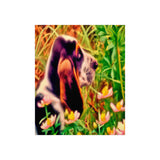 Moment of Wonder Premium Matte Vertical Poster Basset Hound Puppy Enjoying The Magic