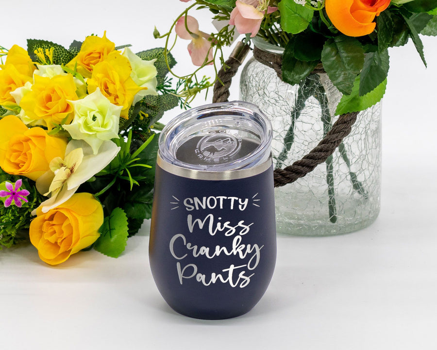 Miss Cranky Pants - Wine Laser Etched Tumbler