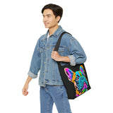French Bulldog Art Adjustable Tote Bag with Zipper
