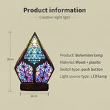 NEW Wooden LED Projection Night Lamp