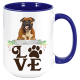 Boxer- LOVE Boxer  Coffee Mug Colored Inside and Handle