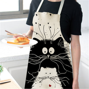 Cat Lovers Cute Cat Print Kitchen Aprons For The Awesome cook