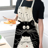 Cat Lovers Cute Cat Print Kitchen Aprons For The Awesome cook