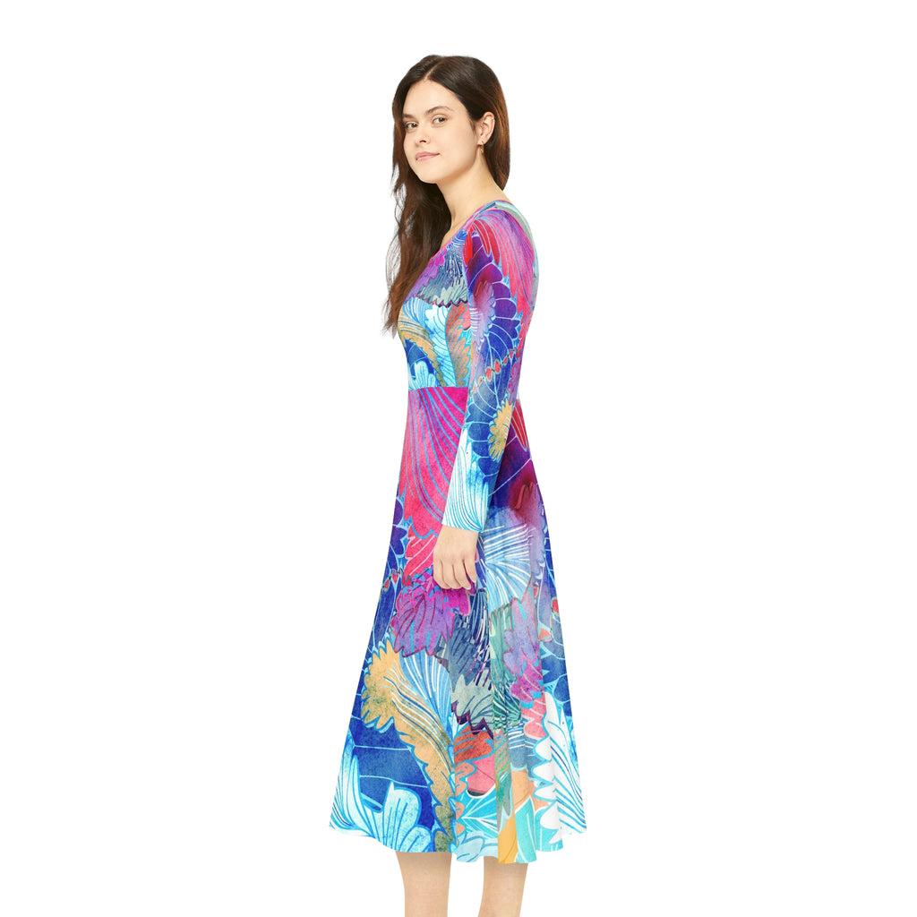 Women's Long Sleeve Dance Dress Waves of Spring Custom Design