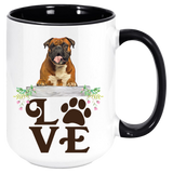 Boxer- LOVE Boxer  Coffee Mug Colored Inside and Handle