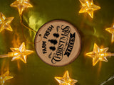 Farm Fresh Trees - Wood Slice - Ceramic Round Ornament