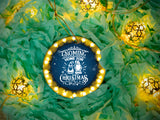 Gnoming Home For Christmas - Ceramic Round Ornament