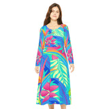 Women's Long Sleeve Dance Dress Tropical Bliss