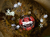 Plaid Christmas Truck - Ceramic Round Ornament
