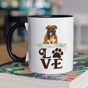 Boxer- LOVE Boxer  Coffee Mug Colored Inside and Handle