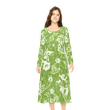 Women's Long Sleeve Dance Dress Fresh Forest Custom Design