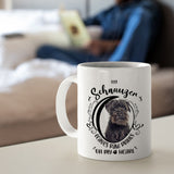 Schnauzer- My Schnauzer Leaves Paw Prints On My Heart White Coffee Mug