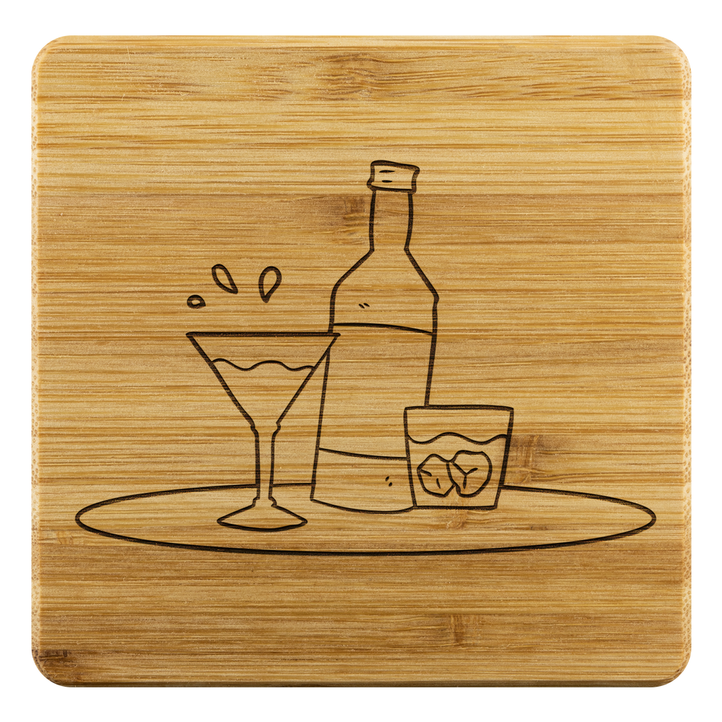 Organic Bamboo Drink Coasters