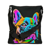 French Bulldog Art Adjustable Tote Bag with Zipper