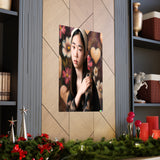 Hearts and Flowers Premium Matte Vertical Poster Vermeer Style