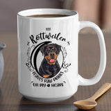 Rottweiler- My Rottweiler Leaves Paw Prints On My Heart White Coffee Mug