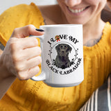 Black Lab: I Love My Black Labrador  White  Coffee Mug