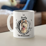 Husky- My Husky Leaves Paw Prints On My Heart White Coffee Mug
