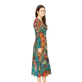 Women's Long Sleeve Dance Dress Ancient Vedic Design