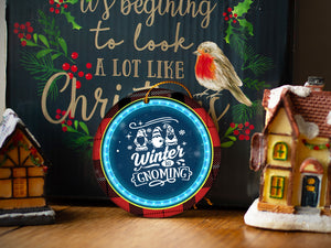 Winter Is Gnoming - Ceramic Round Ornament