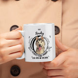 Husky- My Husky Leaves Paw Prints On My Heart White Coffee Mug