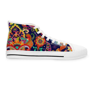 Birds and Flowers Women's High Top Sneakers