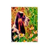 Moment of Wonder Premium Matte Vertical Poster Basset Hound Puppy Enjoying The Magic