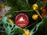 Family Cut Trees - Ceramic Round Ornament
