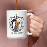 Jack Russell- My Jack Russell Leaves Paw Prints On My Heart White Coffee Mug